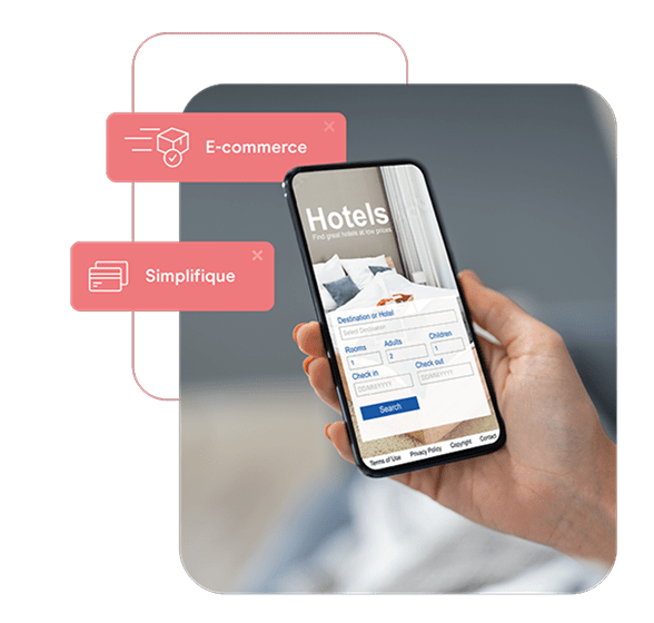 Solução E-Commercfe para hotel