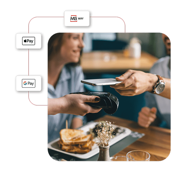 Pagamento com terminal em loja física aceita MBWAY, Apple Pay, Google Pay