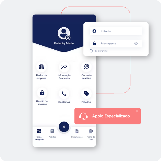 Imagem de funcionalidade apoio especializado da APP Área do Cliente