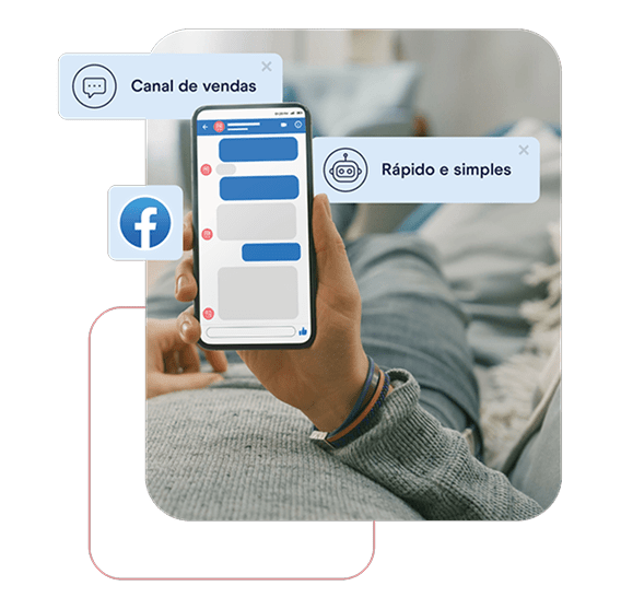 BotPay em telemóvel no Facebook